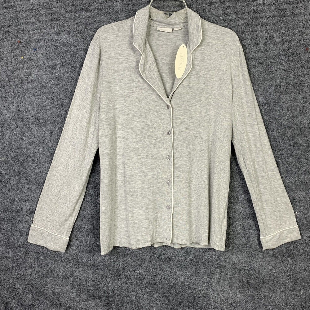 Nordstrom Lingerie Pajama Top Women M Soft Modal NWT Gray